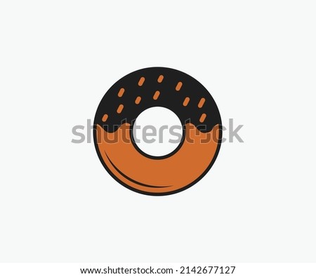 Modern Vector Donut Shop Logo Donuts Stock Vector Template.