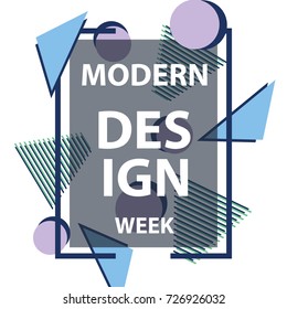 Modern vector dynamic frame with geometrical elements. Modern design concept.   Stylish geometric frames. Element for flyers brochures, design business cards and banners. Vector illustration.