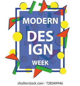 Modern vector dynamic frame with geometrical elements. Modern design concept. Stylish geometric frames. Element for flyers brochures, design business cards and banners. Vector illustration.