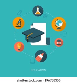 modern vector education concept illustration
