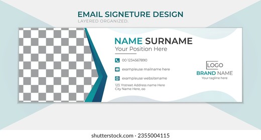 Modern Vector Email signature or social media cover Design!
this Template Customizable design

Size: 600×200 Pixels (RGB Color)
Well Organized  Easy to edit
Font (Free)
