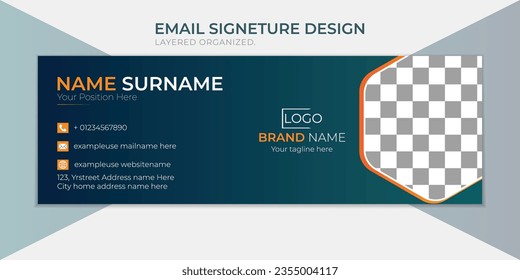 Modern Vector Email signature or social media cover Design!
this Template Customizable design  Size: 600×200 Pixels (RGB Color)
Well Organized  Easy to edit
Font (Free)
