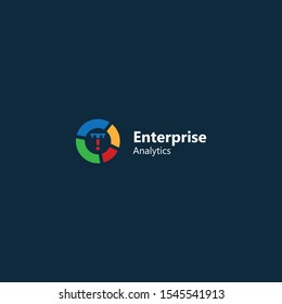 modern vector enterprise analytics logo design