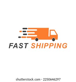 modern vector fast shipping logo design template