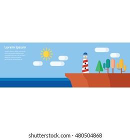 Modern vector flat design natural and ecological landscapes banners