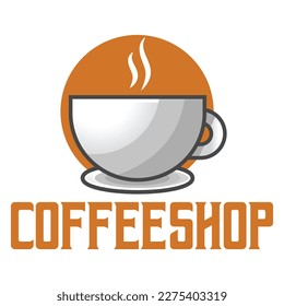 Modern vector flat design simple minimalist cute logo template of coffee shop Restaurant logo vector for brand, cafe, restaurant, bar, emblem, label, badge. Isolated on white background.