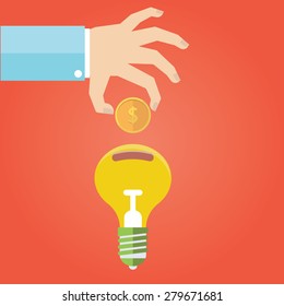 modern vector flat illustration of money saving