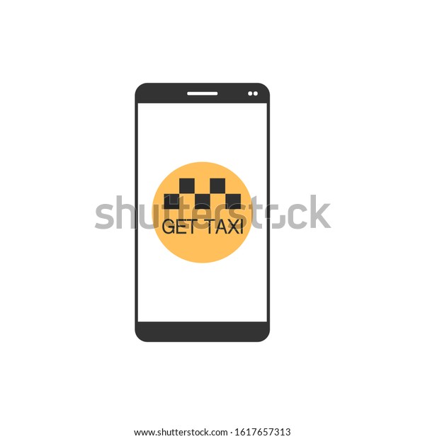 Modern vector\
flat mobile app design set of taxi booking. Onboarding screens and\
button for online taxi\
booking