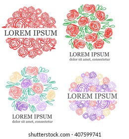 Modern vector flower logotype. Logo for a florist. Wedding bouquet logotype. bouquet of flowers logotype. 