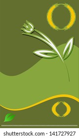 Modern vector  flower  template for Your design.