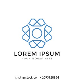 Modern Vector Flowers Design Logo Template