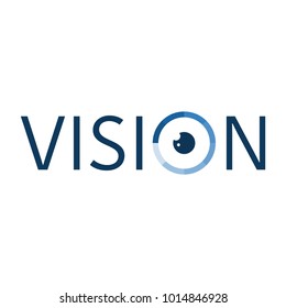 Modern vector font design the eye of business vision.