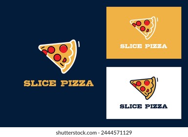 Modern vector food pizza logo