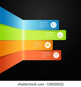 Modern vector full color info graphic bar with icon and text space