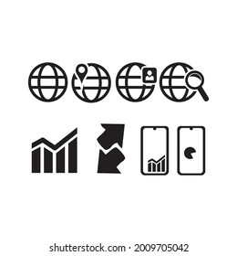 Colección moderna de iconos vectores de gadget