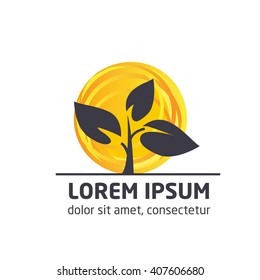 Modern vector gardening logotype. Vector logotype of tree.  Tree  logotype.