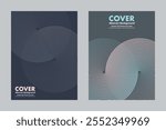 Modern vector geometric abstract background featuring an infinity symbol design and lines pattern in grayish blue tones. For cover, digital artwork, posters, annual report. Minimalist style.