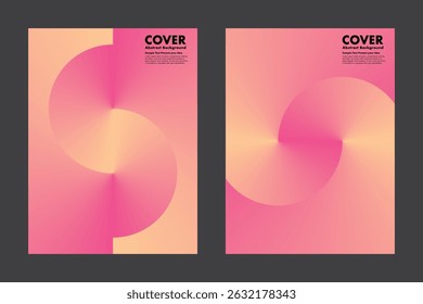 Modern vector geometric abstract background design with gradient peach color, symbolizing infinity and loop. For modern covers, posters, digital artwork, presentations, annual reports.