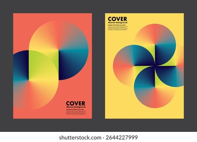 Modern vector geometric abstract background design with colorful gradient , symbolizing infinity and loop. For modern covers, posters, digital artwork, annual reports, presentations.