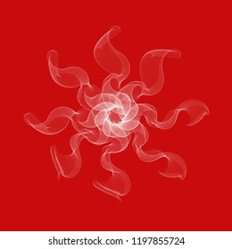 A Modern Vector geometric abstract white flower