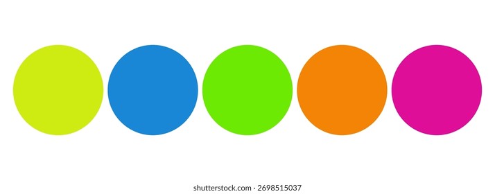 Fondos de Anuncio geométricos de Vector moderno. Círculos de color amarillo brillante, verde, rojo, magenta, naranja y azul. Conjunto de gradiente de fluido Abstractas. Líquido vívido infantil coloridos medios sociales destacan fondos