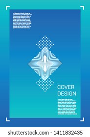 Modern Vector Geometric Cover Design with Gradient and Abstract Lines and Figures for your Business. Template Design with Hologram, Gradient Effect for Identity.