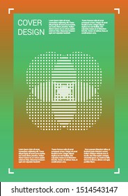 Modern Vector Geometric Cover Design with Gradient and Abstract Lines and Figures for your Business. Leaflet Design with Hologram, Gradient Effect for Presentation.