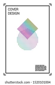 Modern Vector Geometric Cover Design with Gradient and Abstract Lines and Figures for your Business. Brochure Design with Hologram, Gradient Effect for Identity.