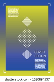 Modern Vector Geometric Cover Design with Gradient and Abstract Lines and Figures for your Business. Cover Design with Hologram, Gradient Effect for Presentation.