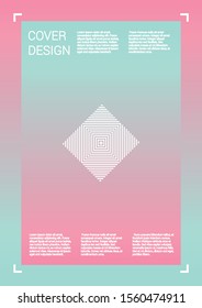 Modern Vector Geometric Cover Design with Gradient and Abstract Lines and Figures for your Business. Placard Design with Hologram, Gradient Effect for Event.