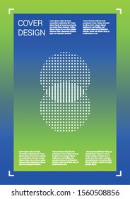 Modern Vector Geometric Cover Design with Gradient and Abstract Lines and Figures for your Business. Leaflet Design with Hologram, Gradient Effect for Electronic Festival.