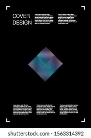 Modern Vector Geometric Cover Design with Gradient and Abstract Lines and Figures for your Business. Placard Design with Hologram, Gradient Effect for Presentation.