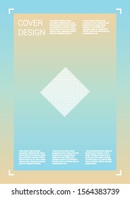 Modern Vector Geometric Cover Design with Gradient and Abstract Lines and Figures for your Business. Leaflet Design with Hologram, Gradient Effect for Event.
