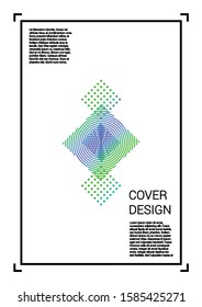 Modern Vector Geometric Cover Design with Gradient and Abstract Lines and Figures for your Business. Leaflet Design with Hologram, Gradient Effect for Branding.