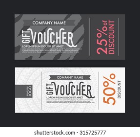 modern vector gift voucher template.