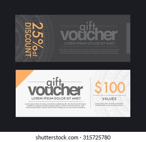 modern vector gift voucher template.