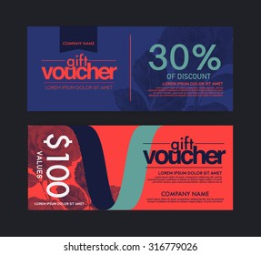 modern vector gift voucher template.
