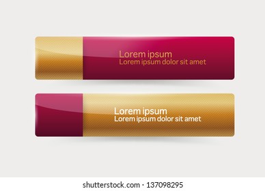 Modern vector golden banners