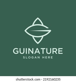 Modern vector graphic of abstract leaf logo design template