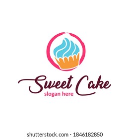 Modern vector graphic of cake, Perfect for cake store, restaurant, cooking, chef, etc.