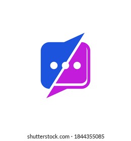 Modern vector graphic of chat logo, Perfect for app, social media etc.
