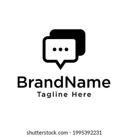 Modern vector graphic of chatting logo