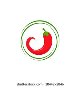 Modern vector graphic of chili logo, Perfect for food, vegetarian, etc.