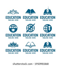 Moderne Vektorgrafik von Bildung Set Logo.