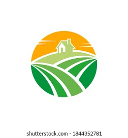 Gráfica vectorial moderna del logo de la granja, Perfecto para la agricultura, etc.