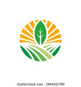 Modern vector graphic of farm logo, Perfect for agriculture etc.