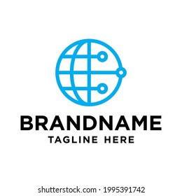 Modern vector graphic of globe logo