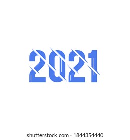 Modern vector graphic of Happy new year , 2021 logo, Perfect for any company or business icon.