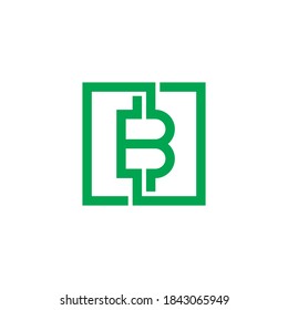 Modern vector graphic of letter B, Bitcoin logo, Perfect for business, Financial, etc.