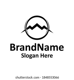 Modern vector graphic of mountain logo, Perfect for travel, sunrise, climbing, etc.